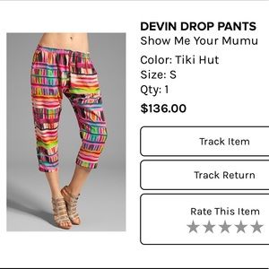 Show Me Your Mumu Devin Drop Tiki Pants small
